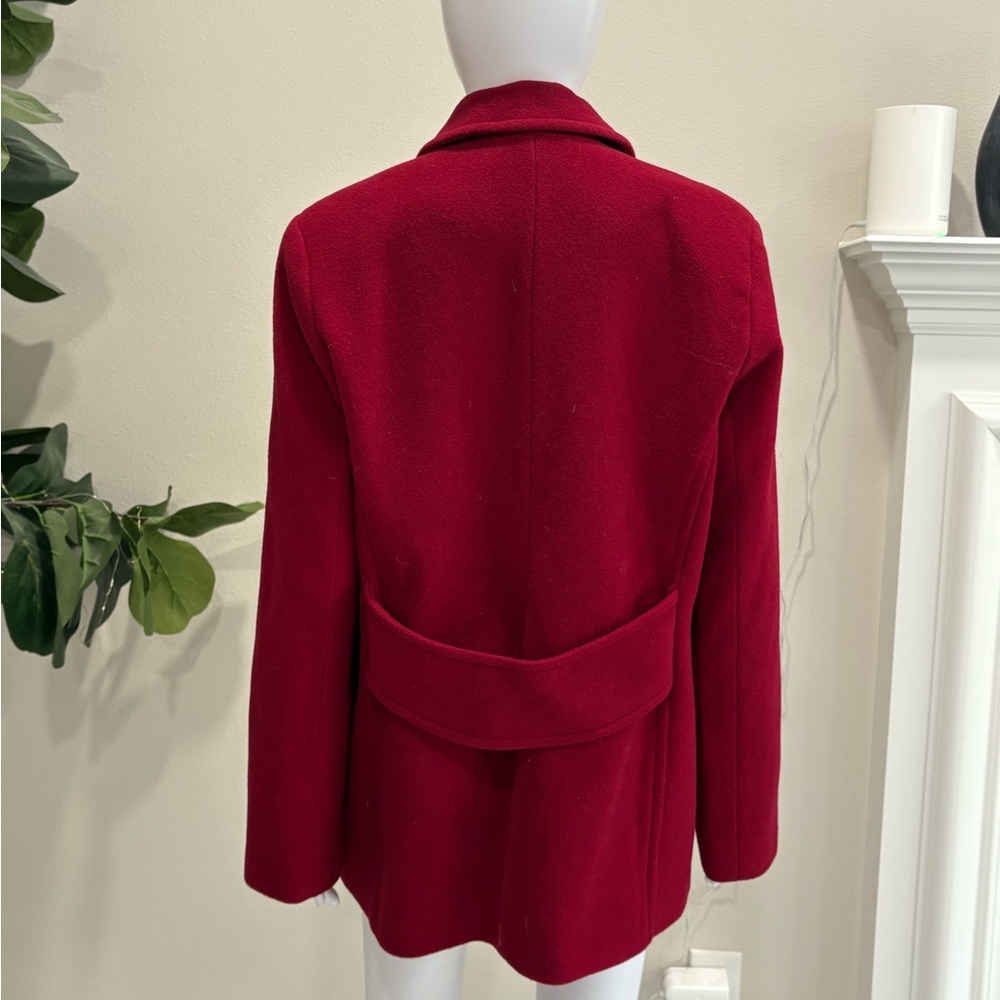Pendleton 100% Lambswool Red Double Breasted Peac… - image 6